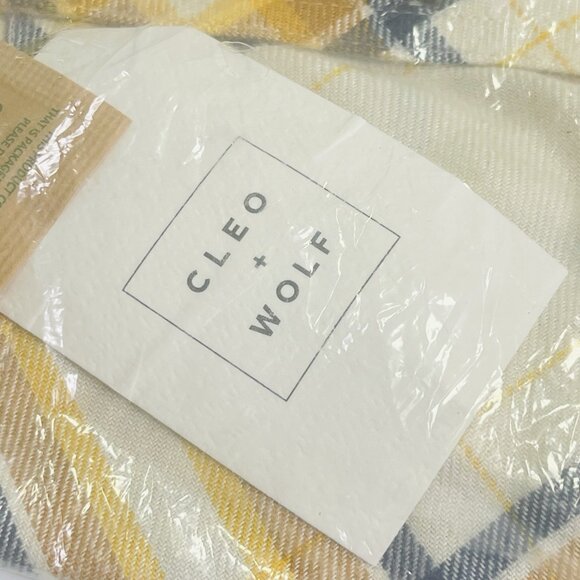 Cleo + Wolf Women’s Cropped Flannel Hooded Shacket Plaid Jacket Size Small - Picture 5 of 6